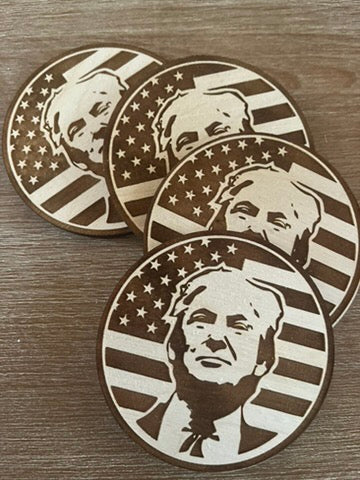 Trump Coaster Set – 4-Pack of American Pride