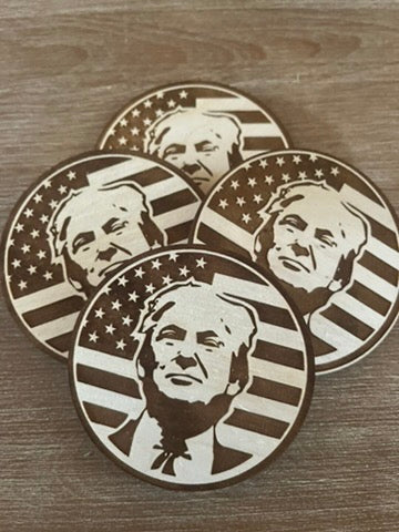 Trump Coaster Set – 4-Pack of American Pride