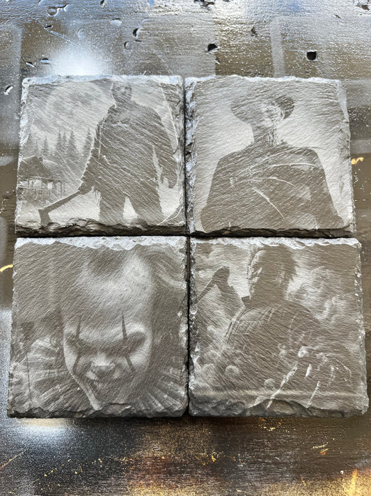 Halloween Horror Coasters Set of 4