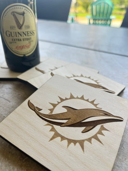 Miami Dolphins Coaster Set - 4
