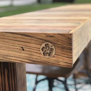 BluSkysUnlimited Rustic Coastal Bar Top Table