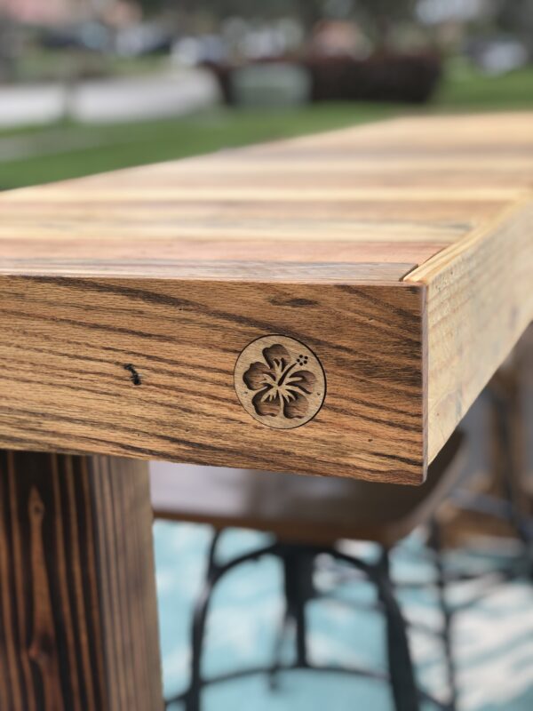 BluSkysUnlimited Rustic Coastal Bar Top Table