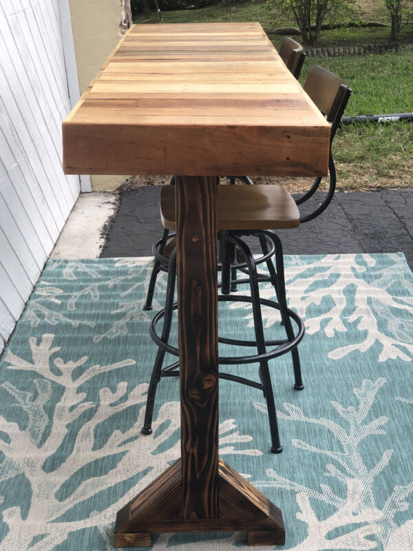 BluSkysUnlimited Rustic Coastal Bar Top Table