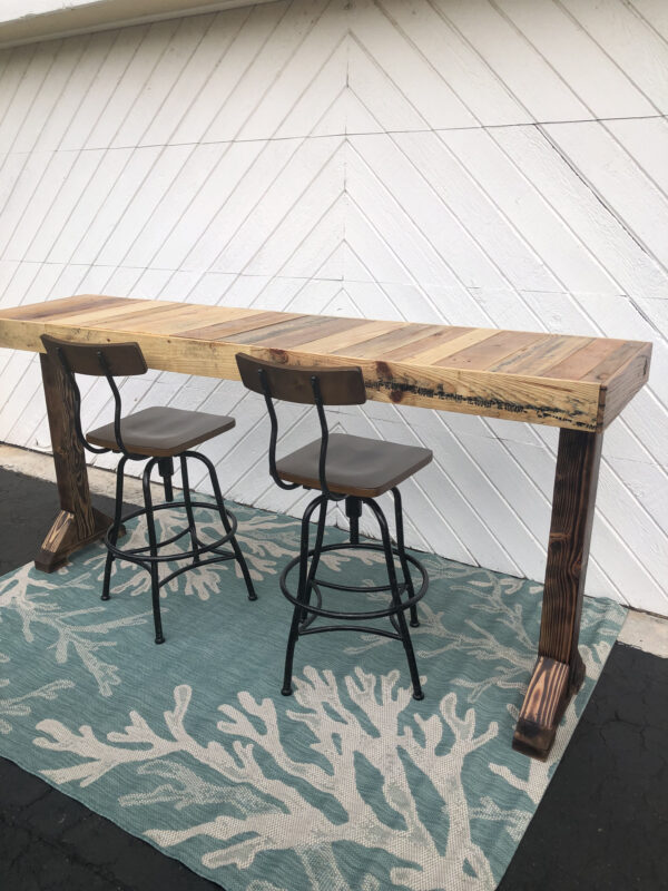 BluSkysUnlimited Rustic Coastal Bar Top Table