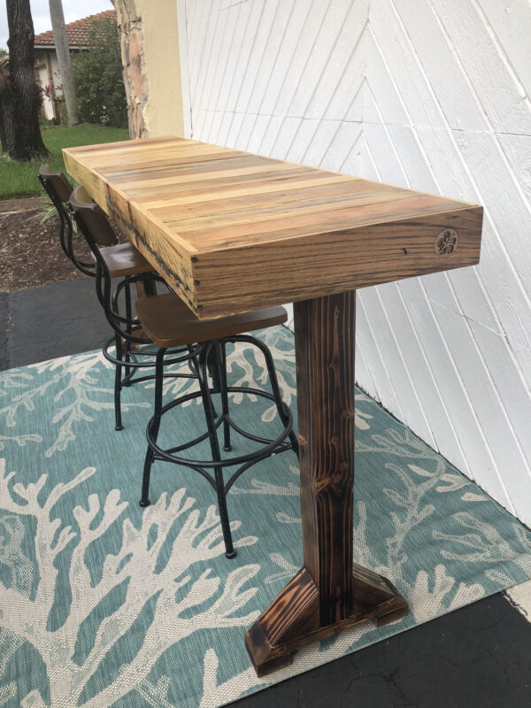 BluSkysUnlimited Rustic Coastal Bar Top Table