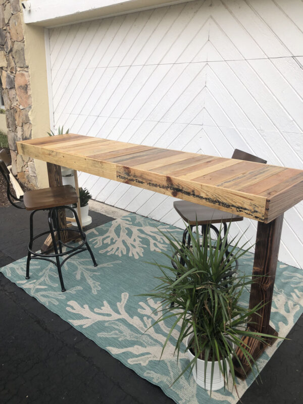 BluSkysUnlimited Rustic Coastal Bar Top Table